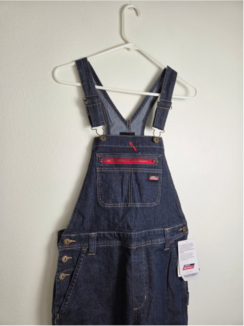 Women's Dickies Denim Bib Flex Overalls in Blue Size XS - Picture 2 of 10